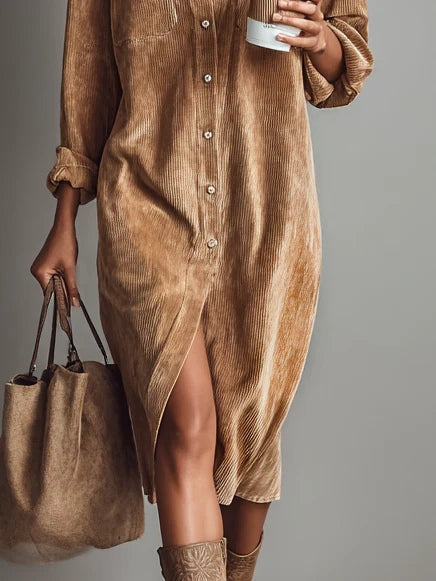 Emilie - Vestido midi de pana