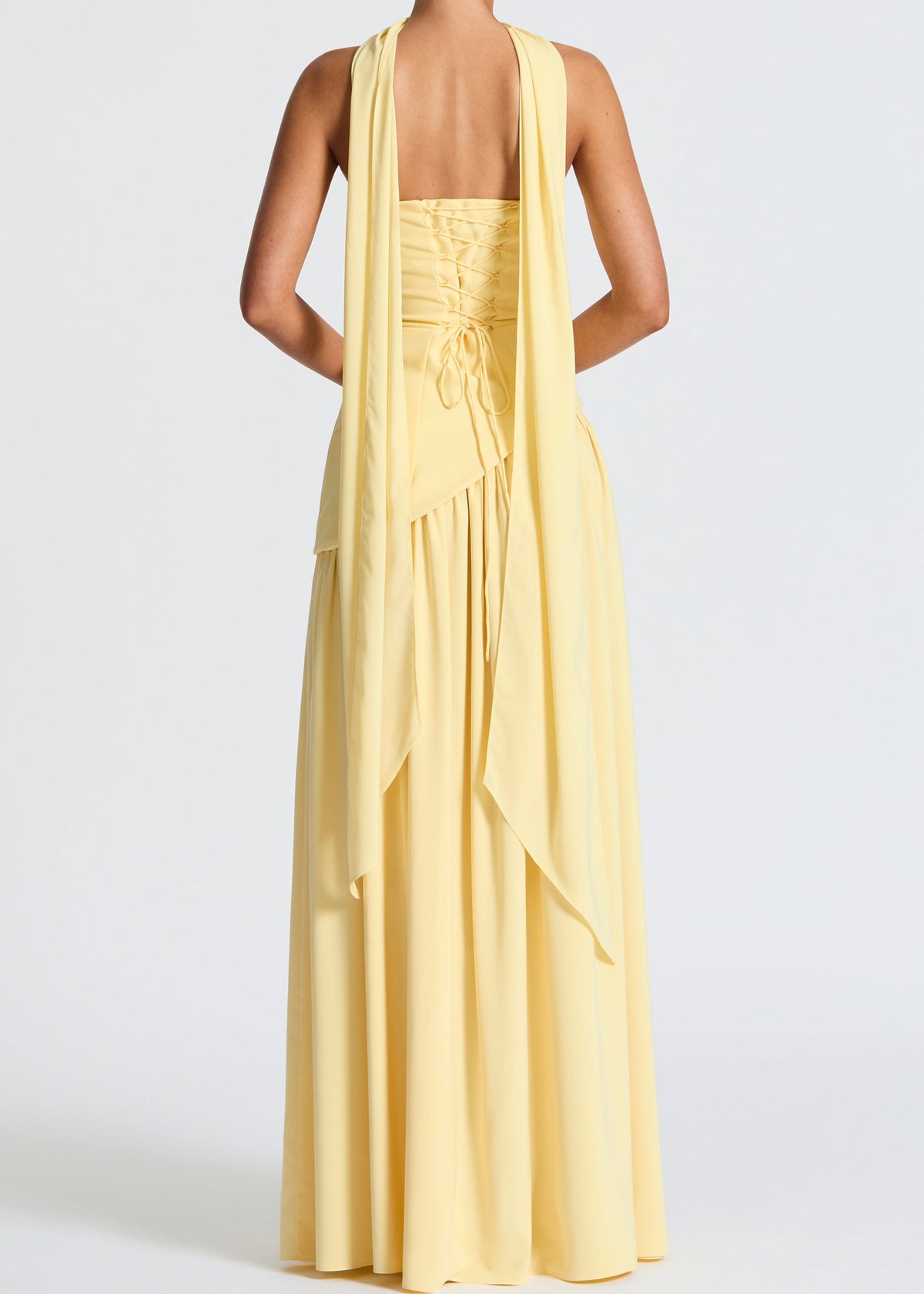 Lina - Vestido maxi sin tirantes con abertura alta
