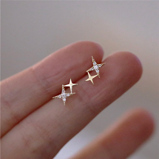 Manuela - Pendientes de estrella brillante