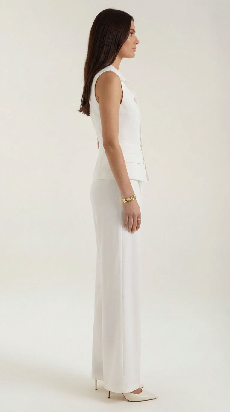 Annie | Elegante traje de dos piezas para mujer con escote en V