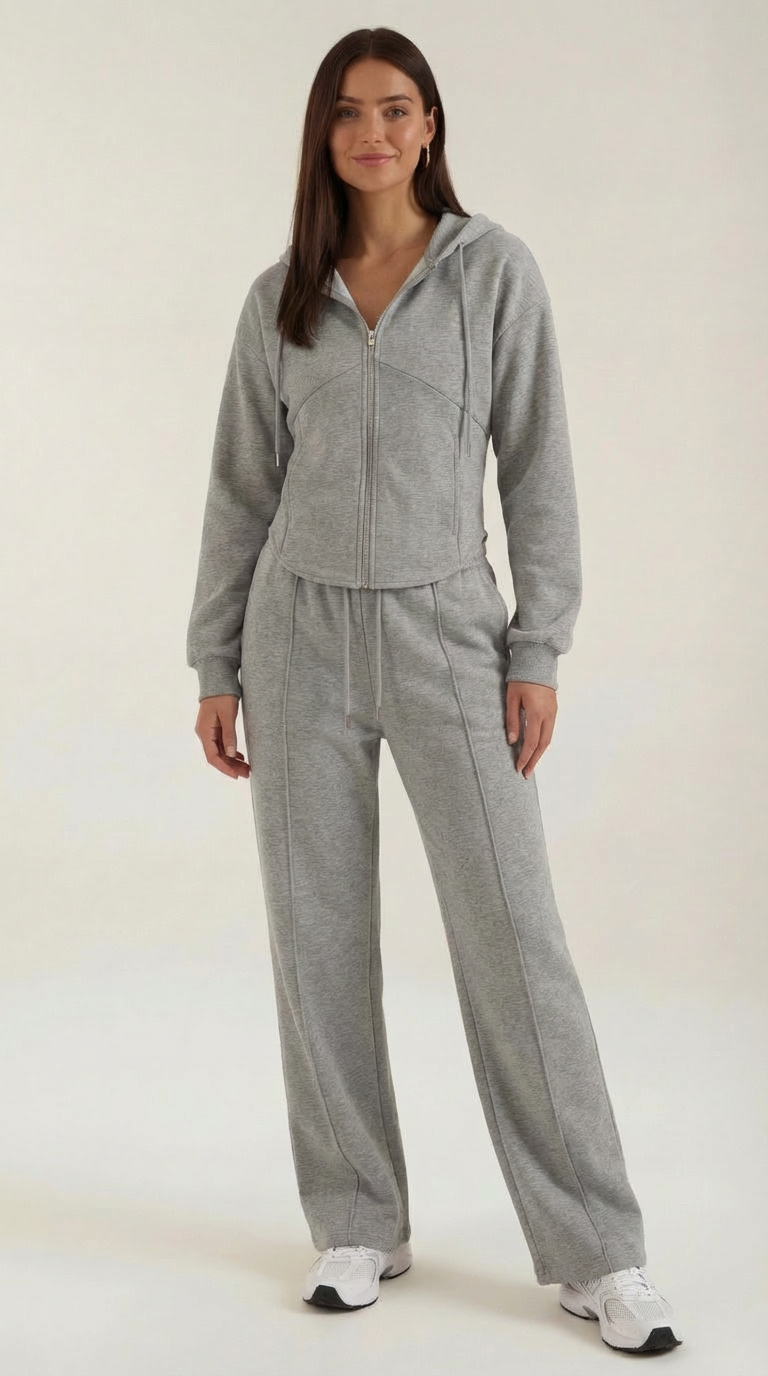 Conjunto de sudadera Yolanda con pantalones de pierna ancha