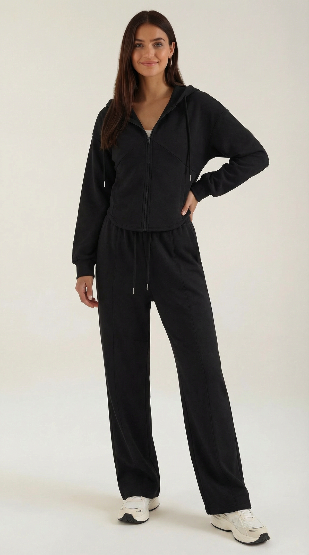 Conjunto de sudadera Yolanda con pantalones de pierna ancha