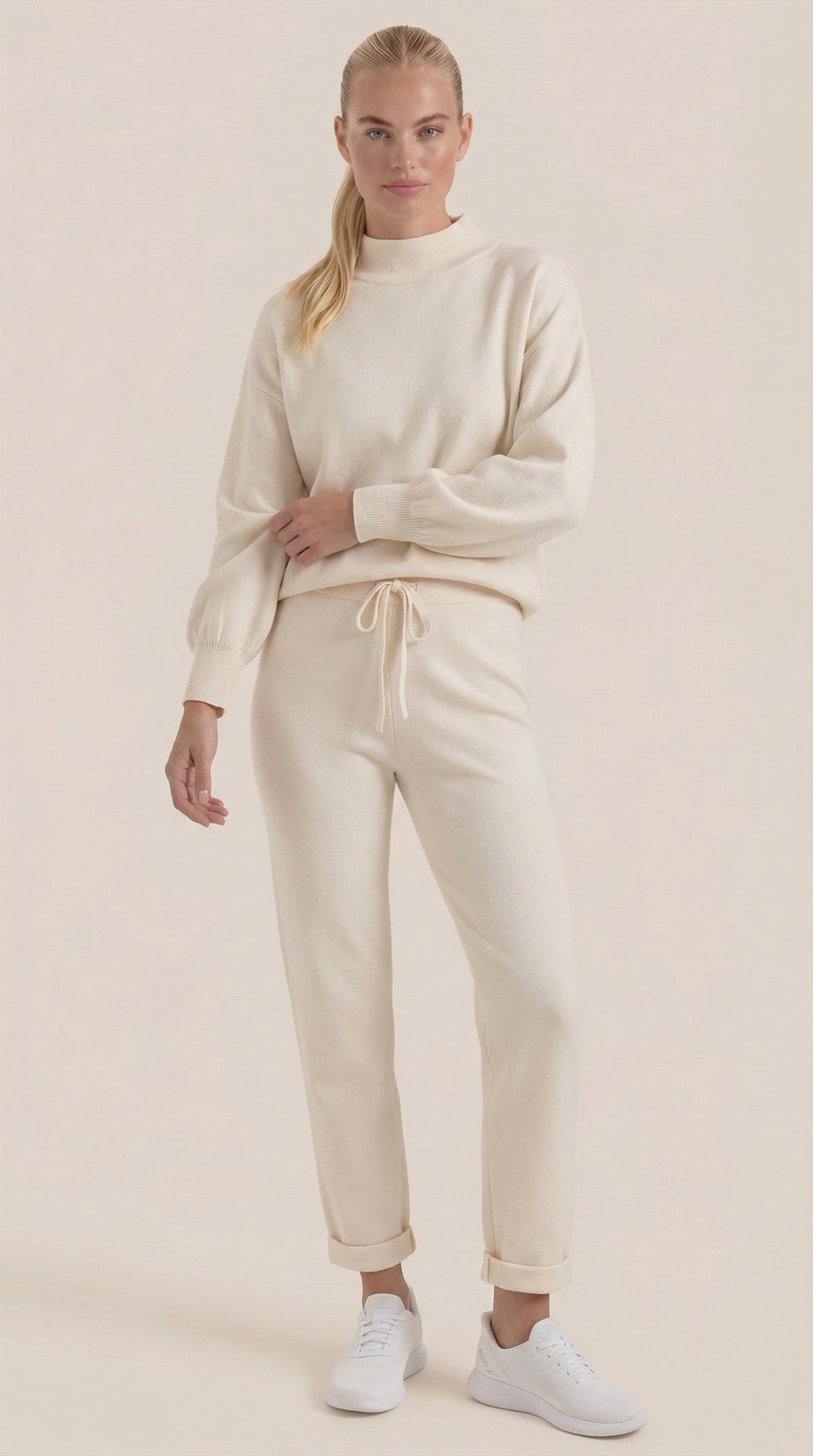 Conjunto de estar por casa de punto Mavis con cuello alto