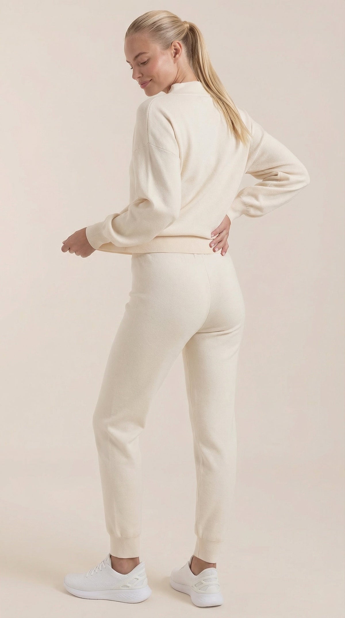Conjunto de estar por casa de punto Mavis con cuello alto