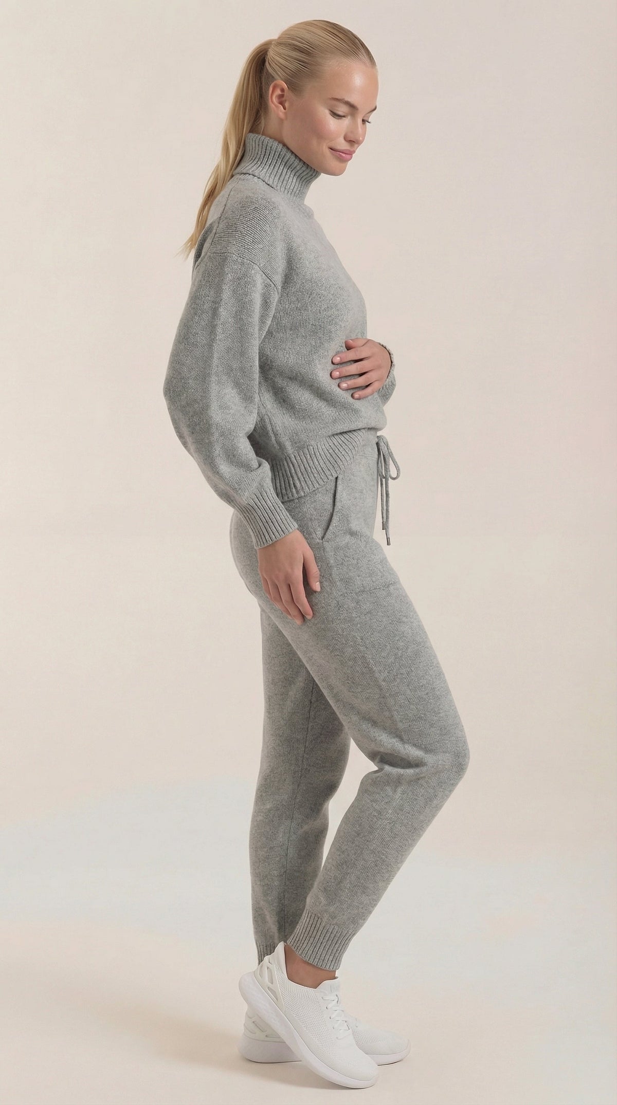 Conjunto de estar por casa de punto Mavis con cuello alto