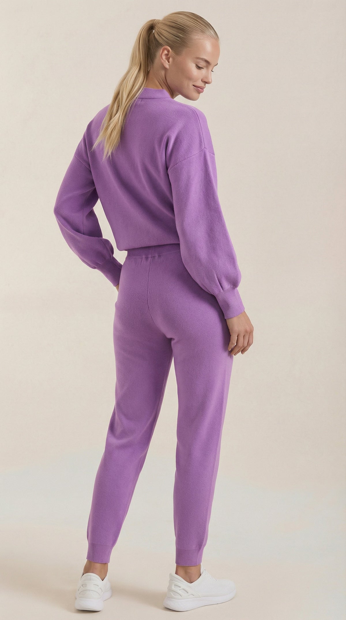 Conjunto de estar por casa de punto Mavis con cuello alto