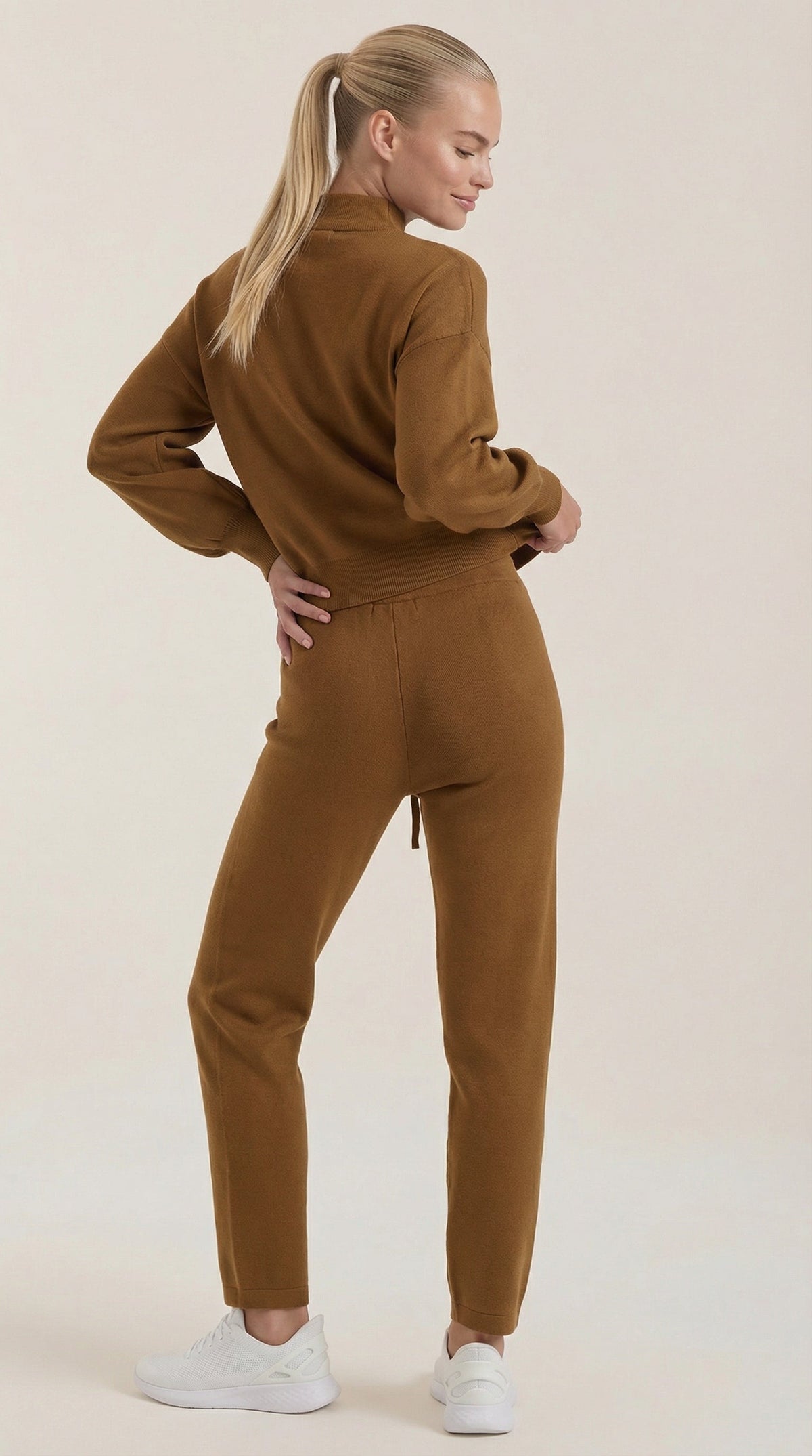 Conjunto de estar por casa de punto Mavis con cuello alto