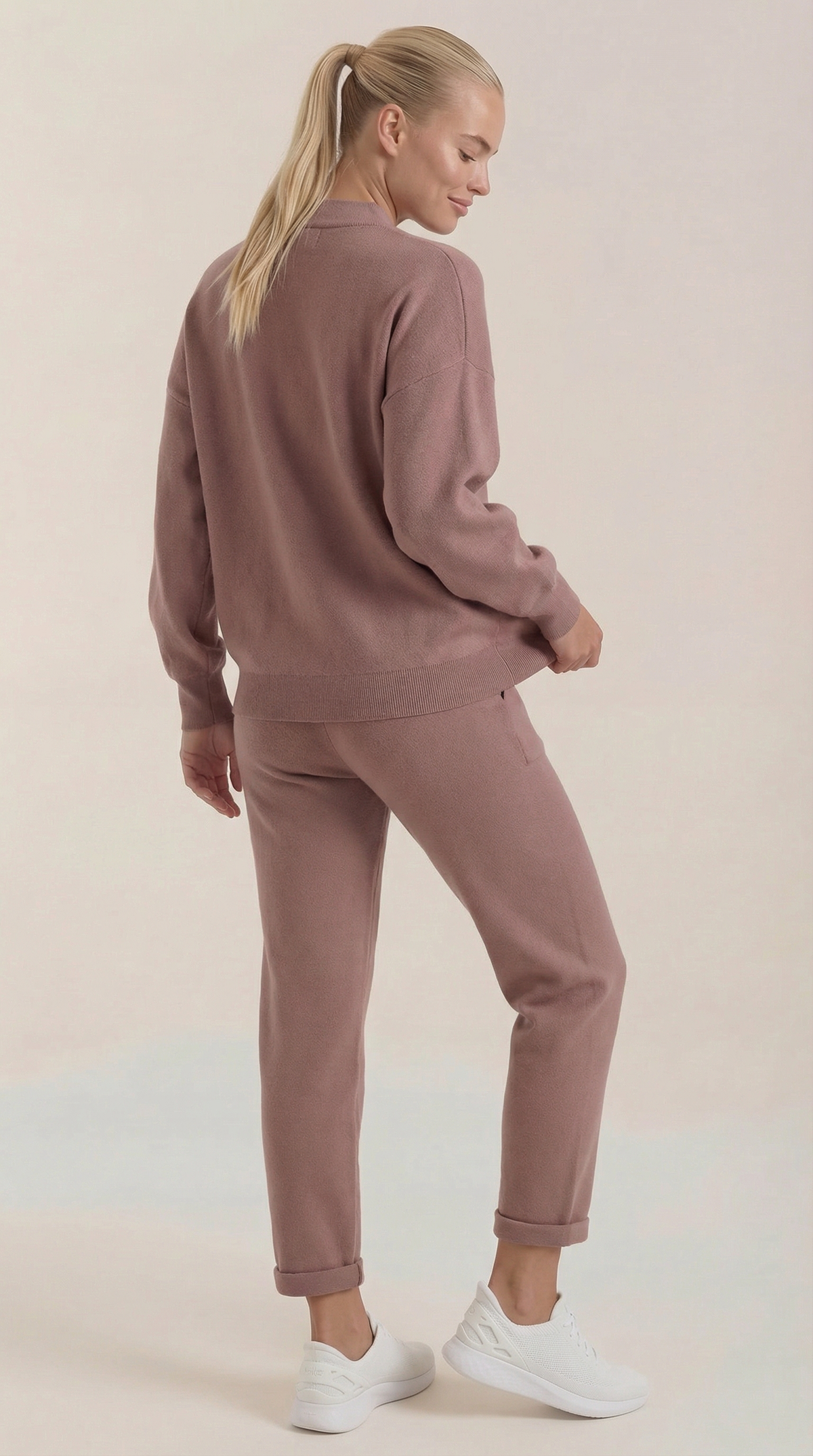 Conjunto de estar por casa de punto Mavis con cuello alto