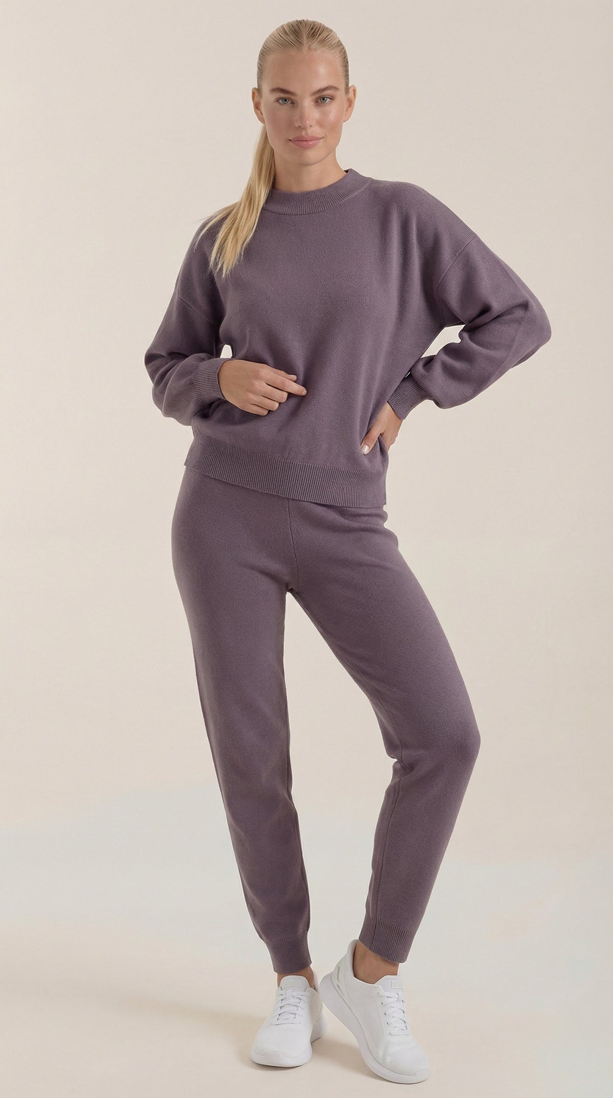 Conjunto de estar por casa de punto Mavis con cuello alto