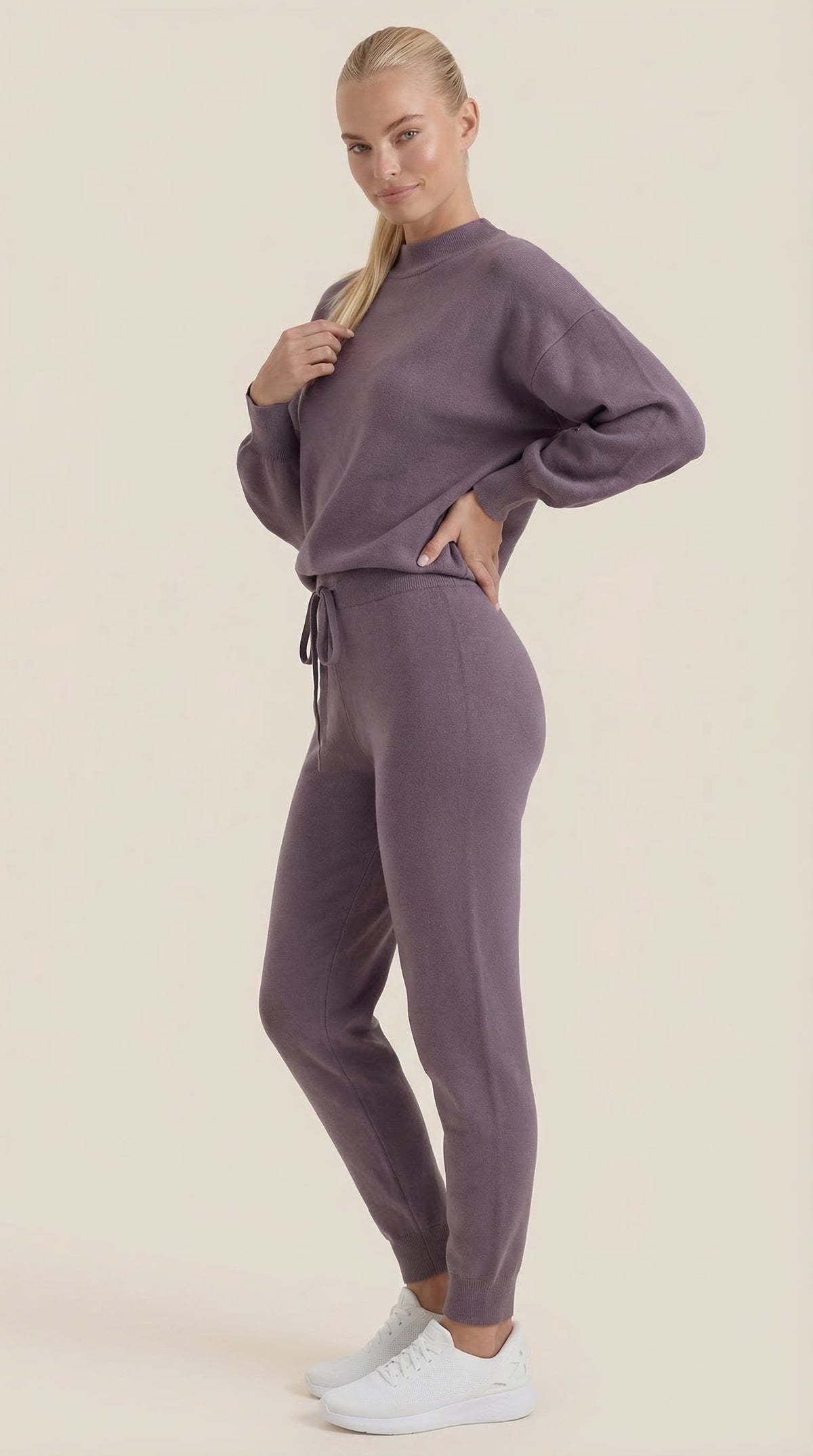 Conjunto de estar por casa de punto Mavis con cuello alto
