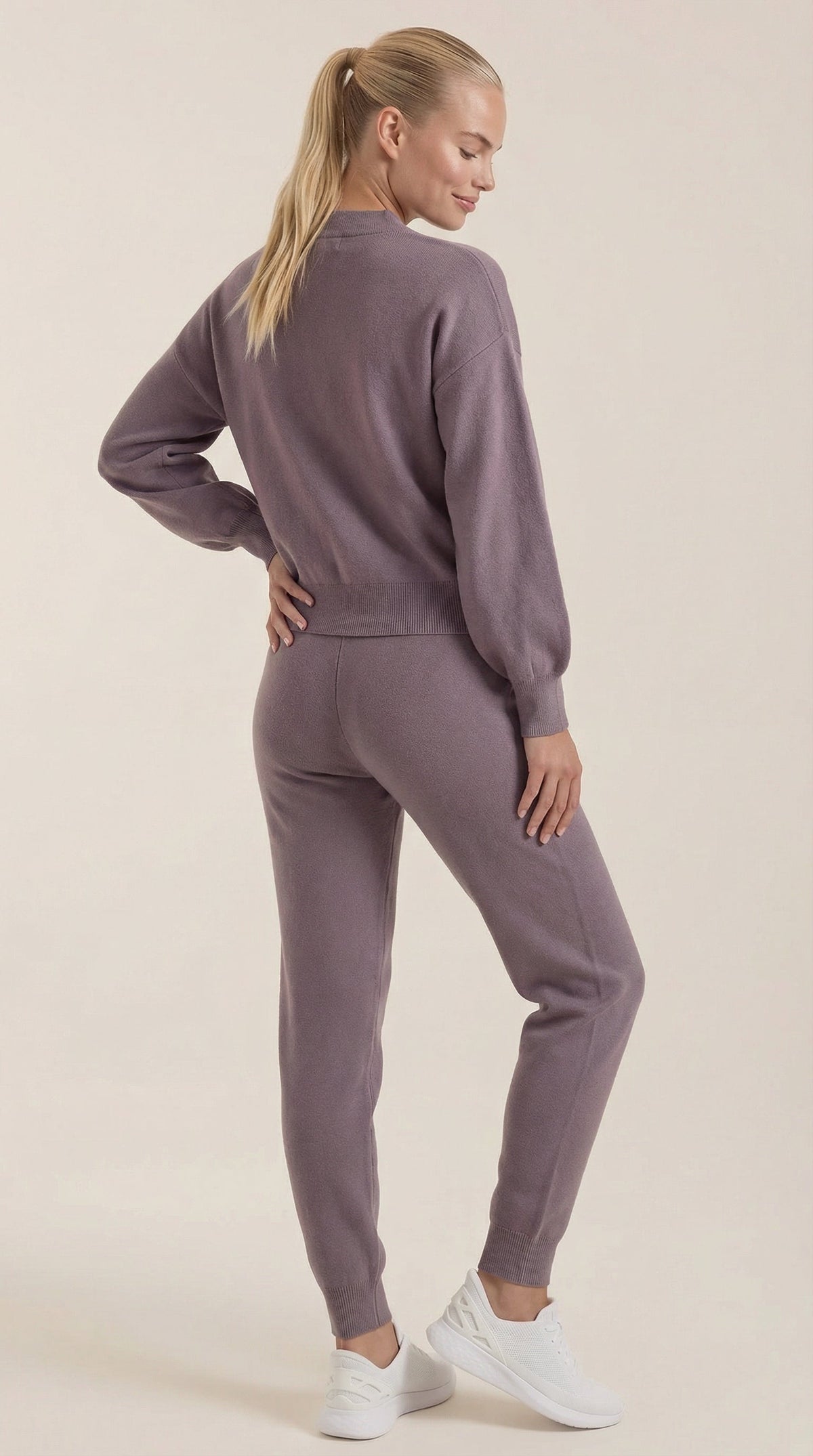 Conjunto de estar por casa de punto Mavis con cuello alto