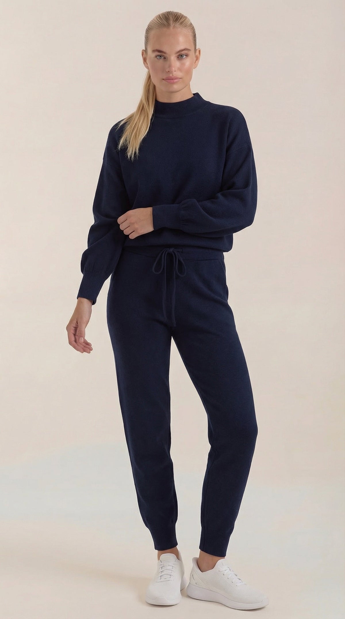 Conjunto de estar por casa de punto Mavis con cuello alto