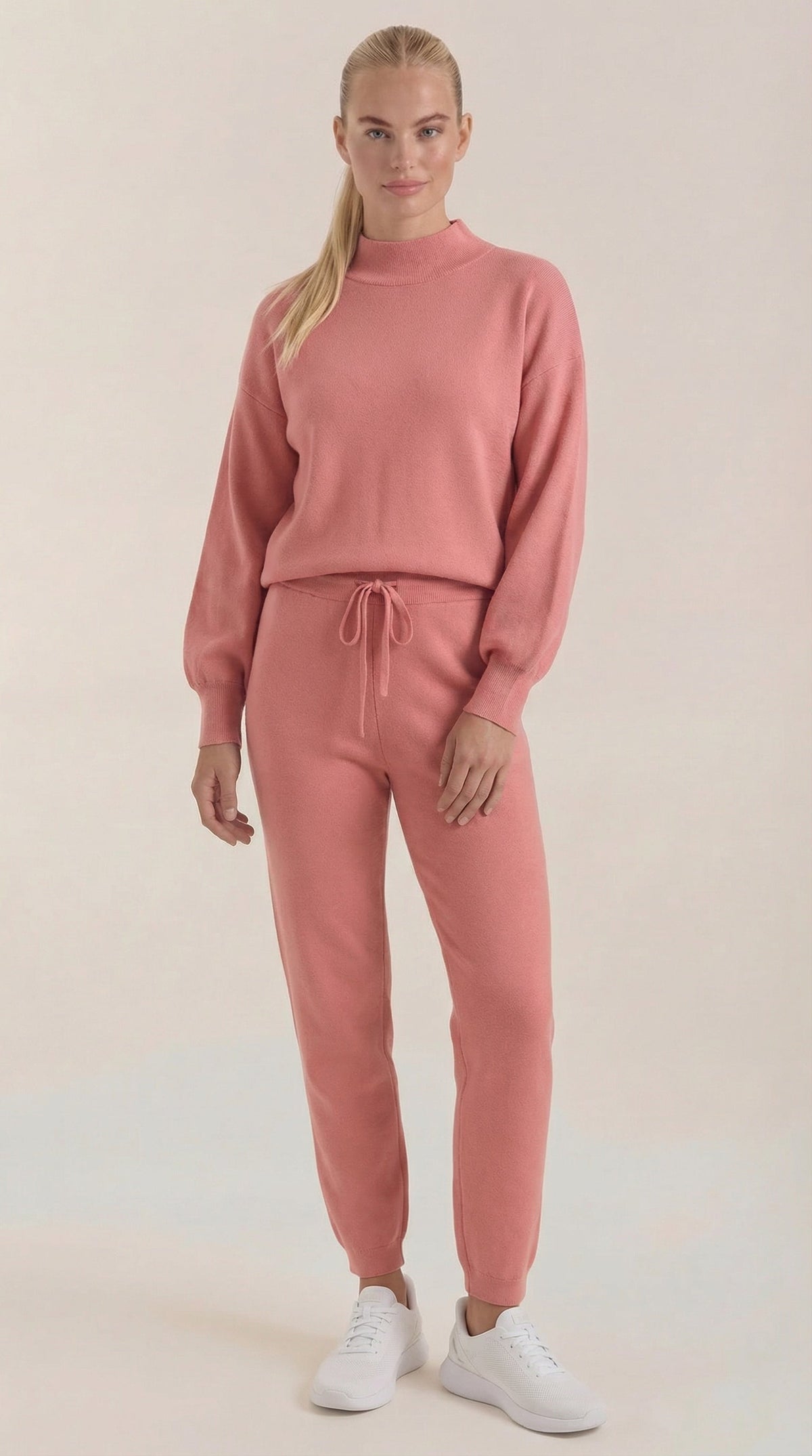 Conjunto de estar por casa de punto Mavis con cuello alto