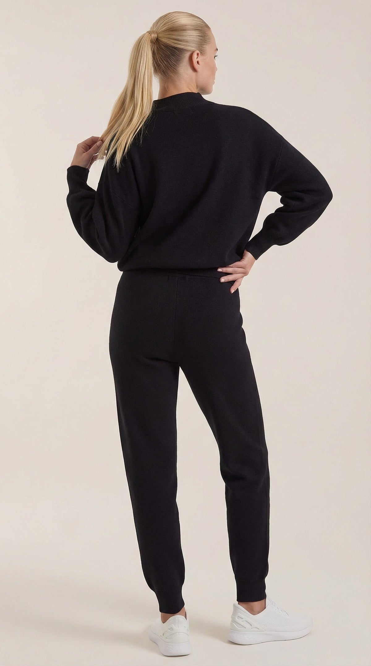 Conjunto de estar por casa de punto Mavis con cuello alto