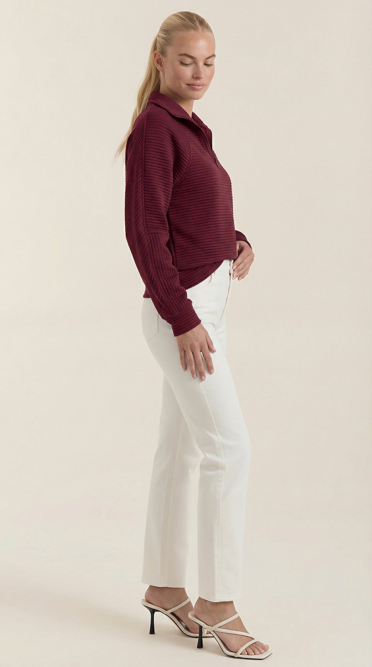 Polo Melinda con media cremallera