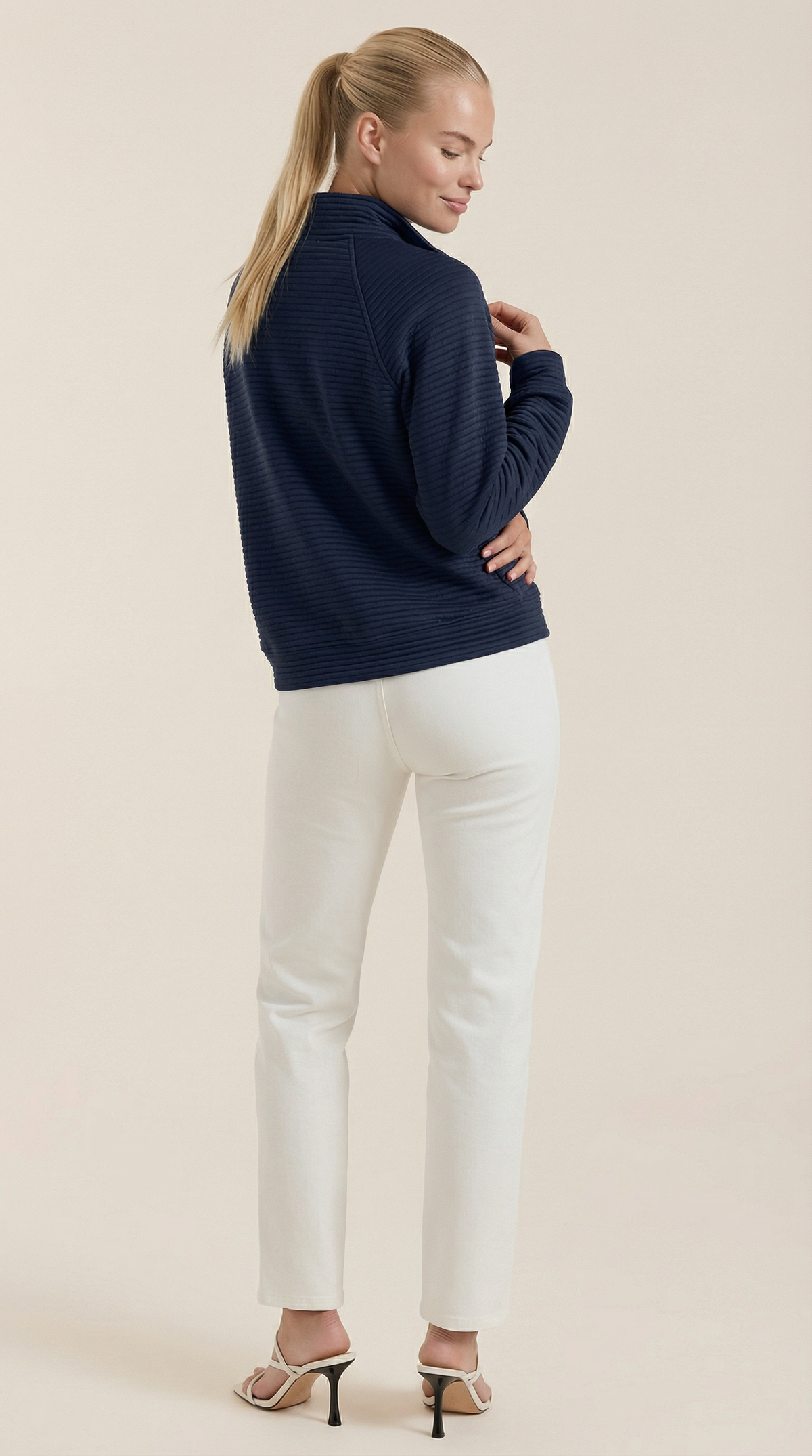 Polo Melinda con media cremallera