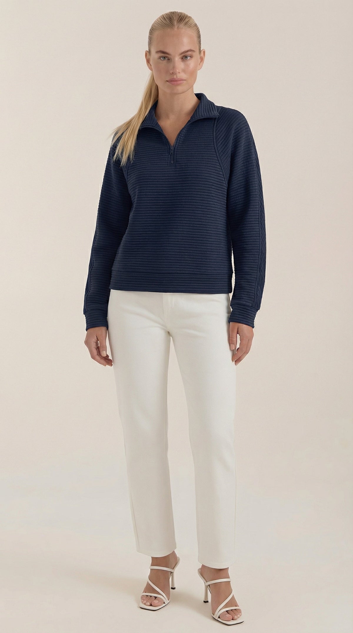 Polo Melinda con media cremallera