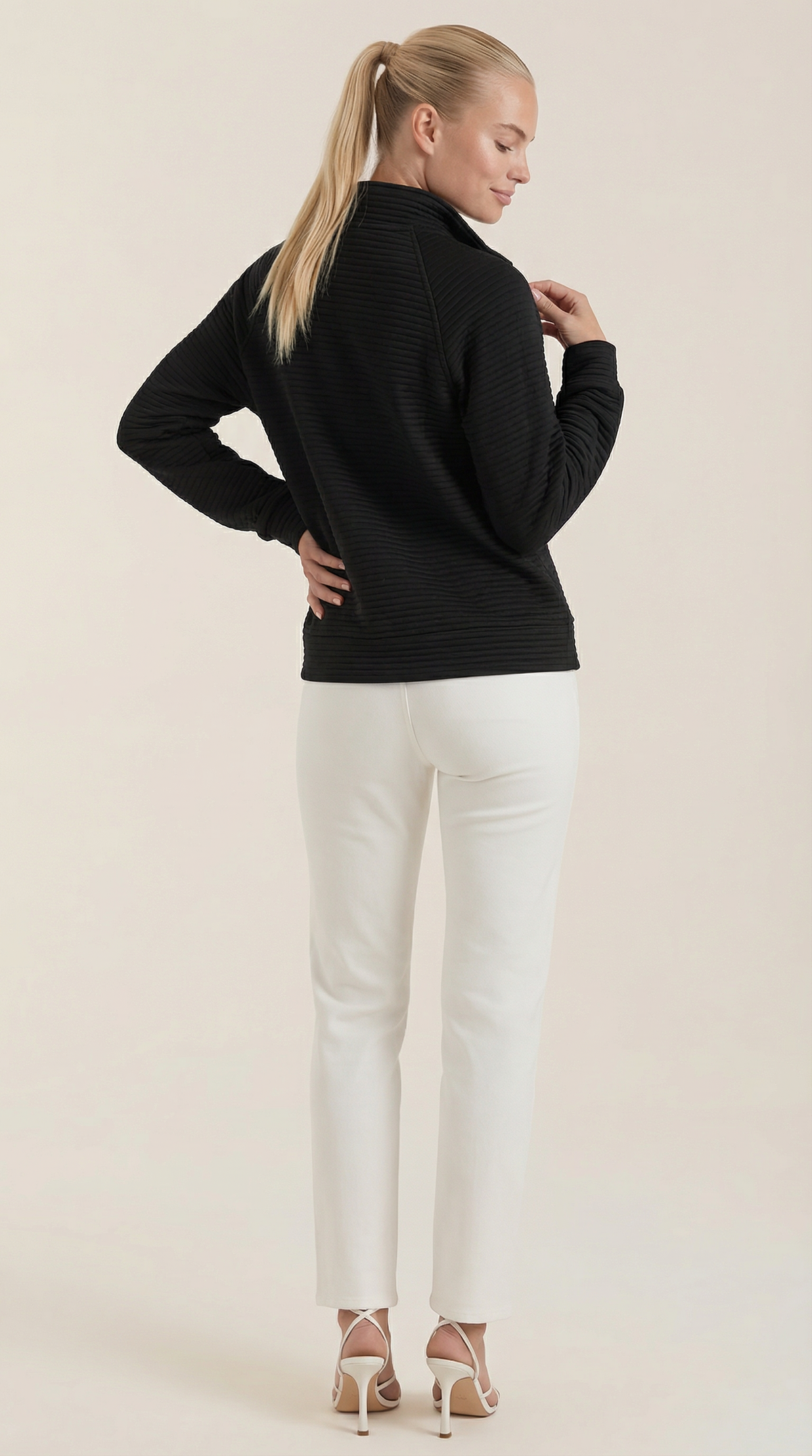Polo Melinda con media cremallera